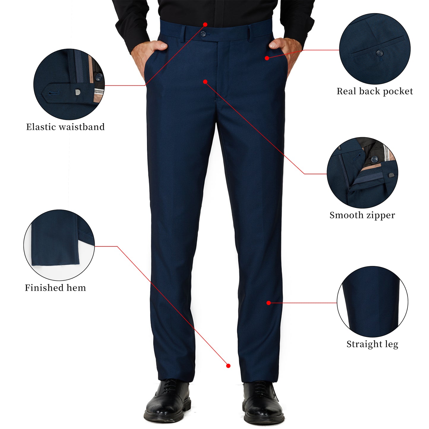 Slim Fit Dress Pants - Indigo (264504)