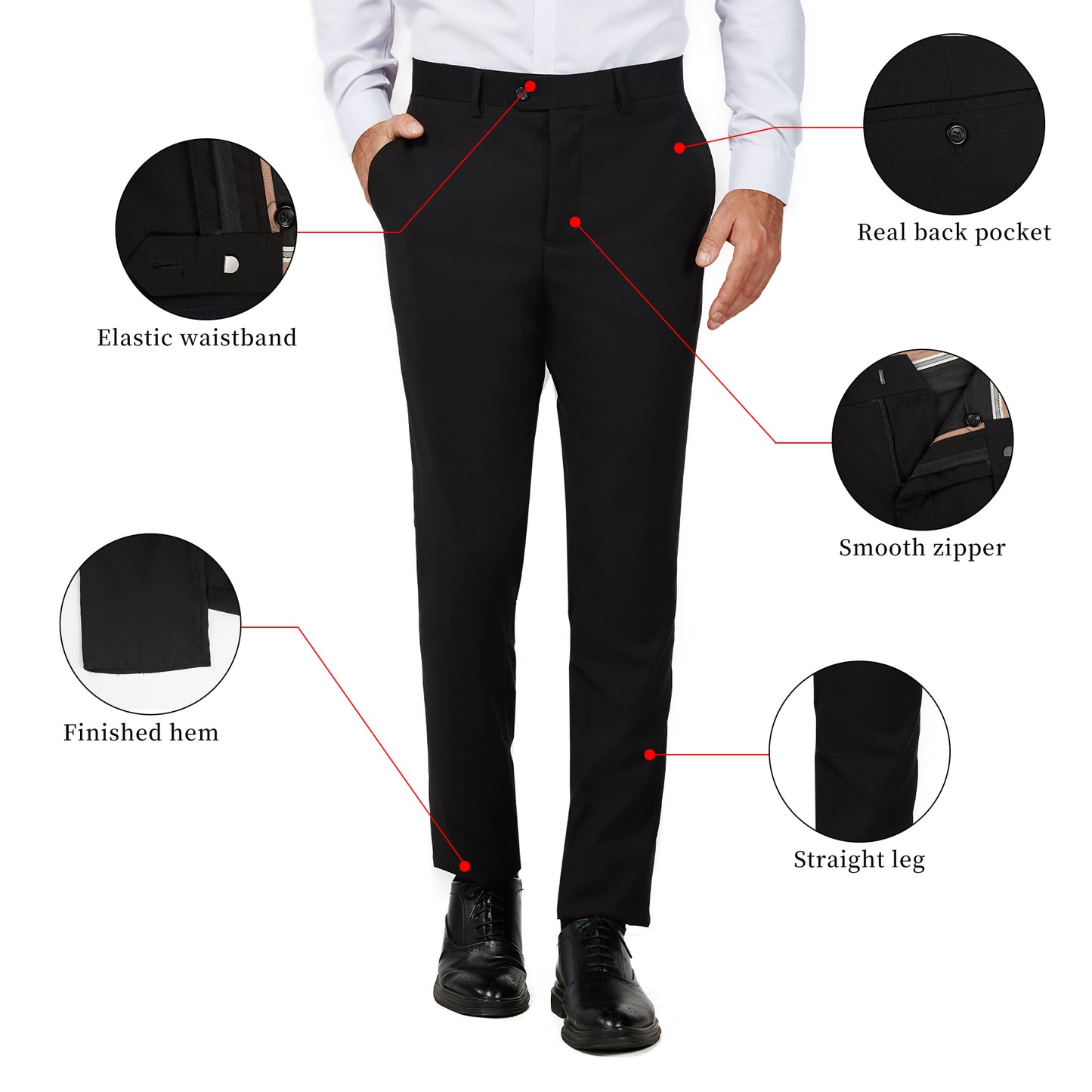 Slim Fit Dress Pants - Black (874501)