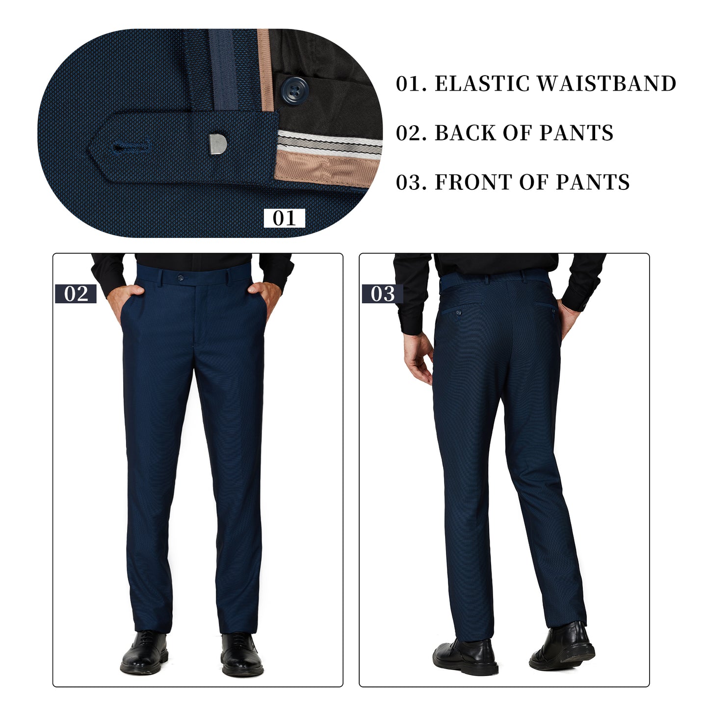 Slim Fit Dress Pants - Indigo (264504)