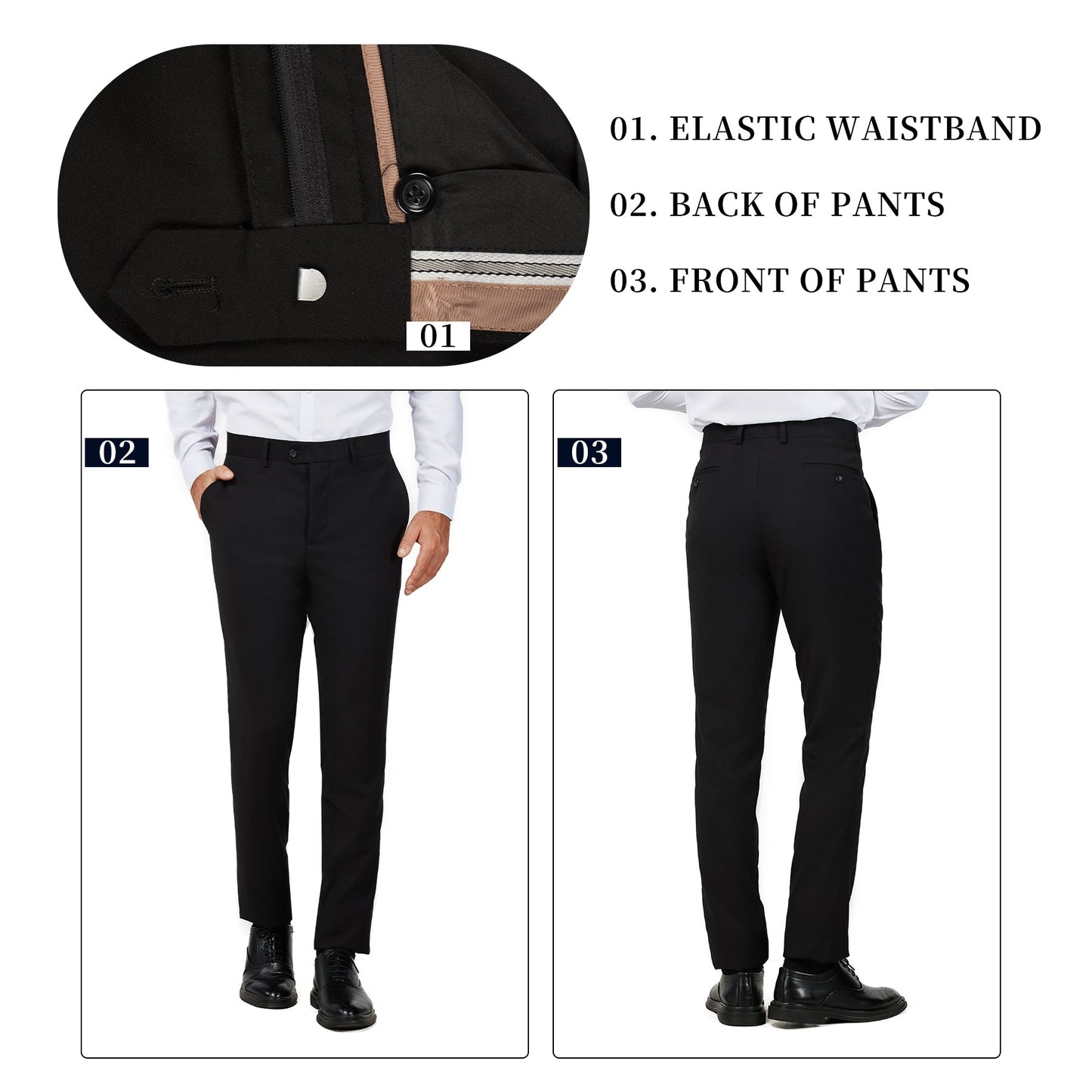 Slim Fit Dress Pants - Navy (874502)