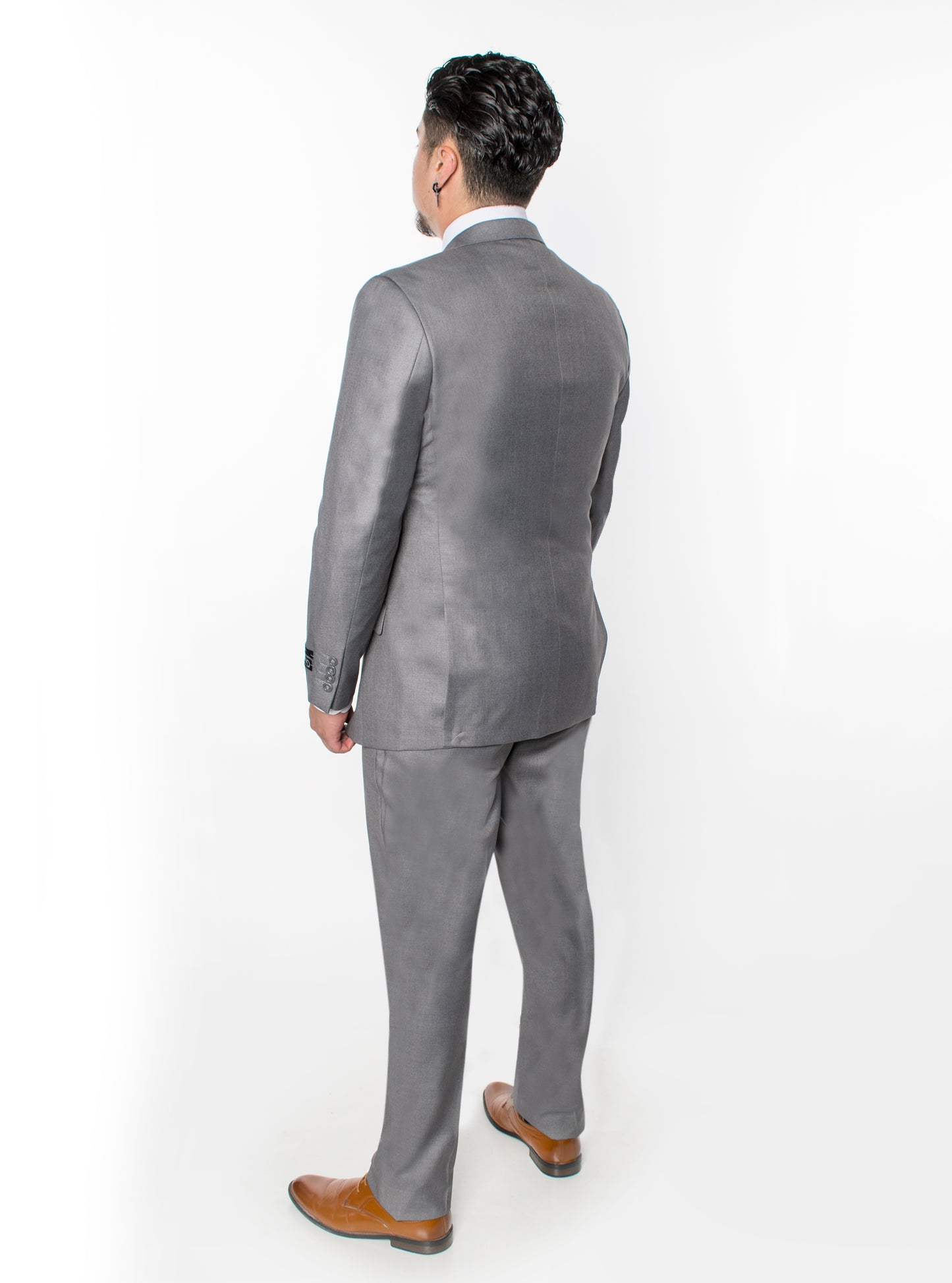 2 Piece Slim Fit Single Breasted Suits - Light Grey (2N874503)