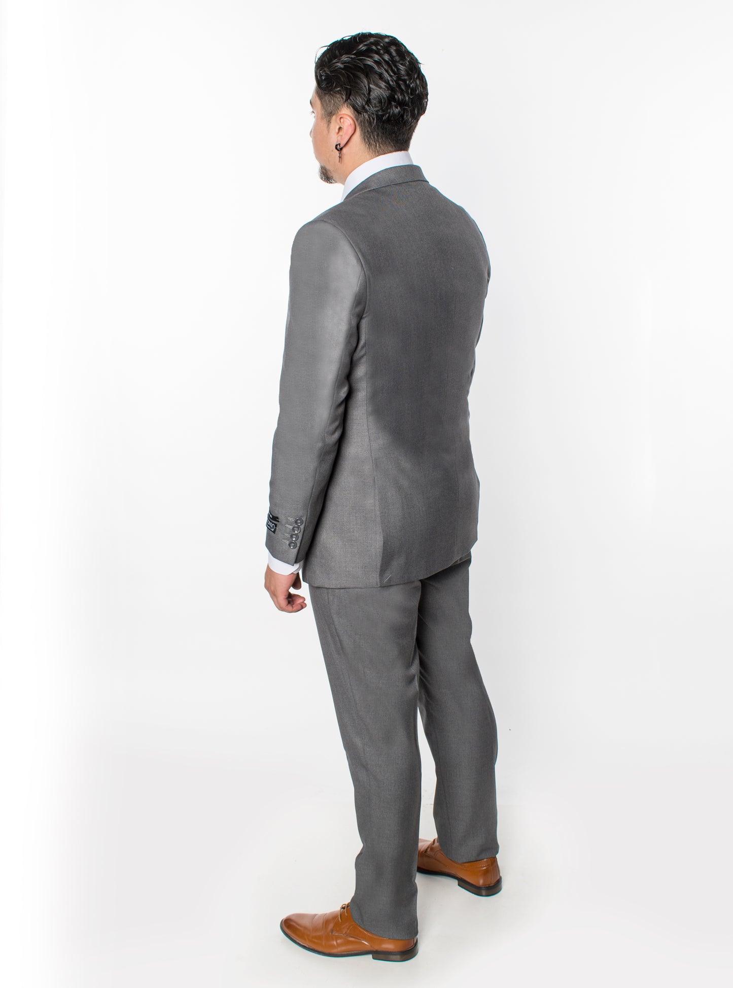 2 Piece Slim Fit Single Breasted Suits - True Grey (2N874513)