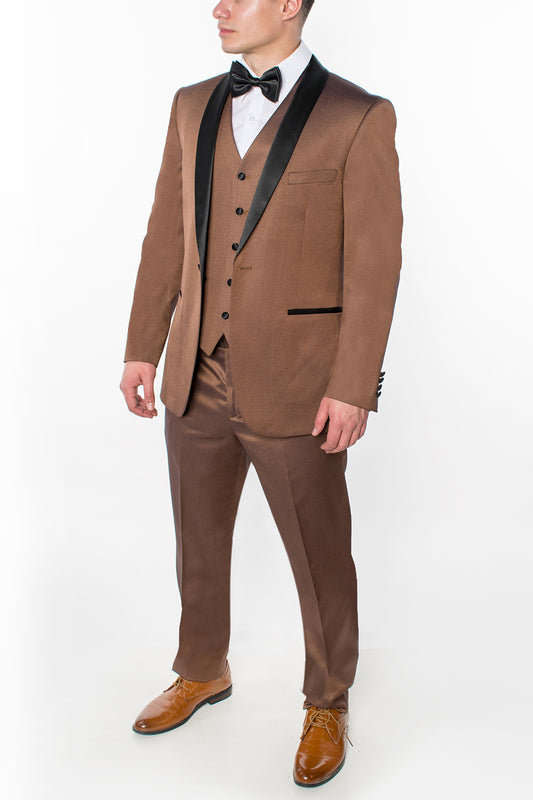 3 Piece Slim Fit Tuxedo - Brown (1264507)