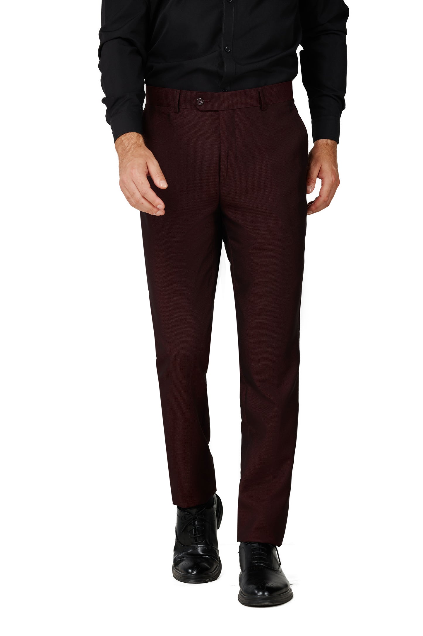 Slim Fit Dress Pants - Burgundy (264510)