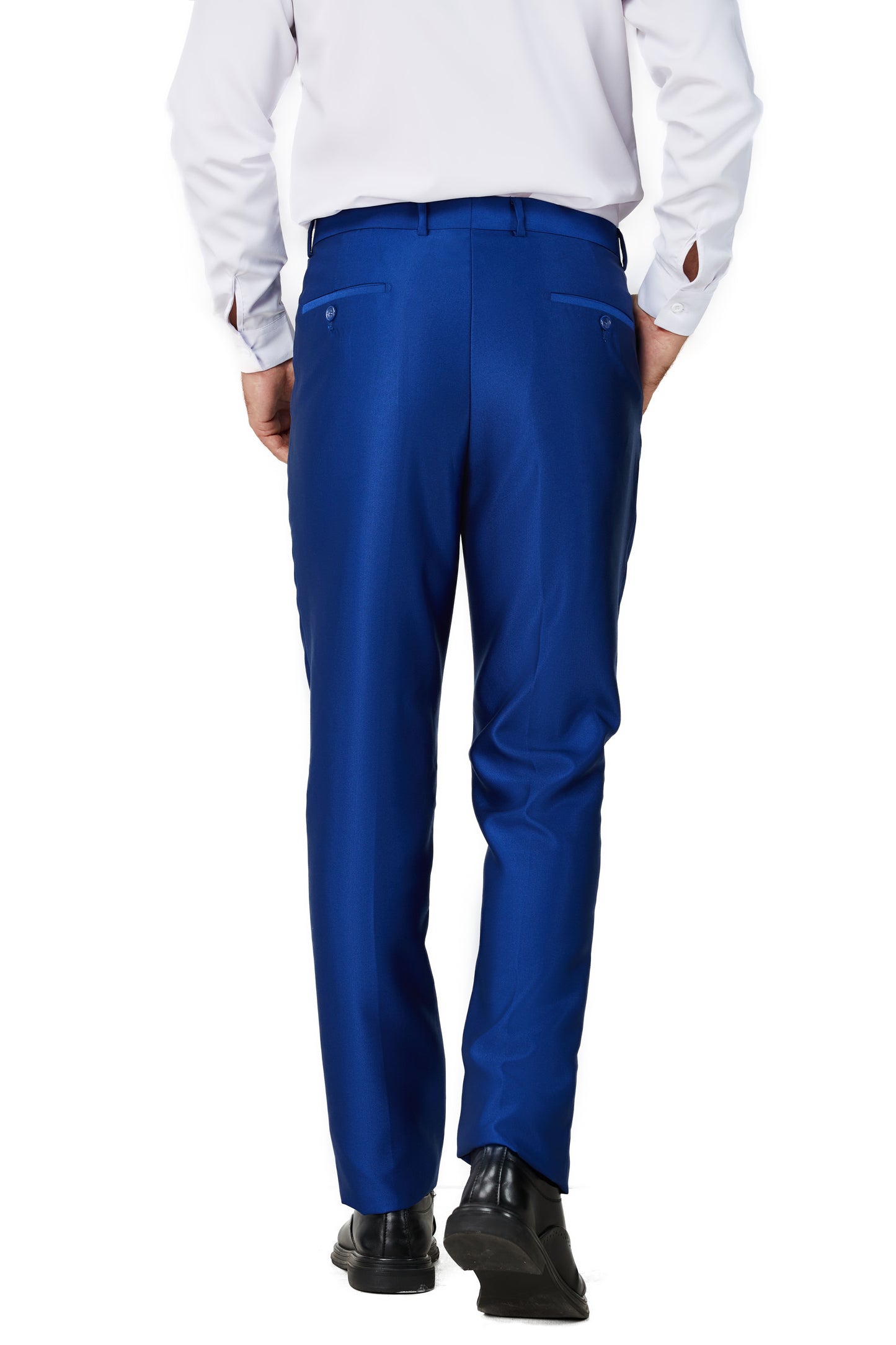 Slim Fit Dress Pants - Shiny Blue (970904)