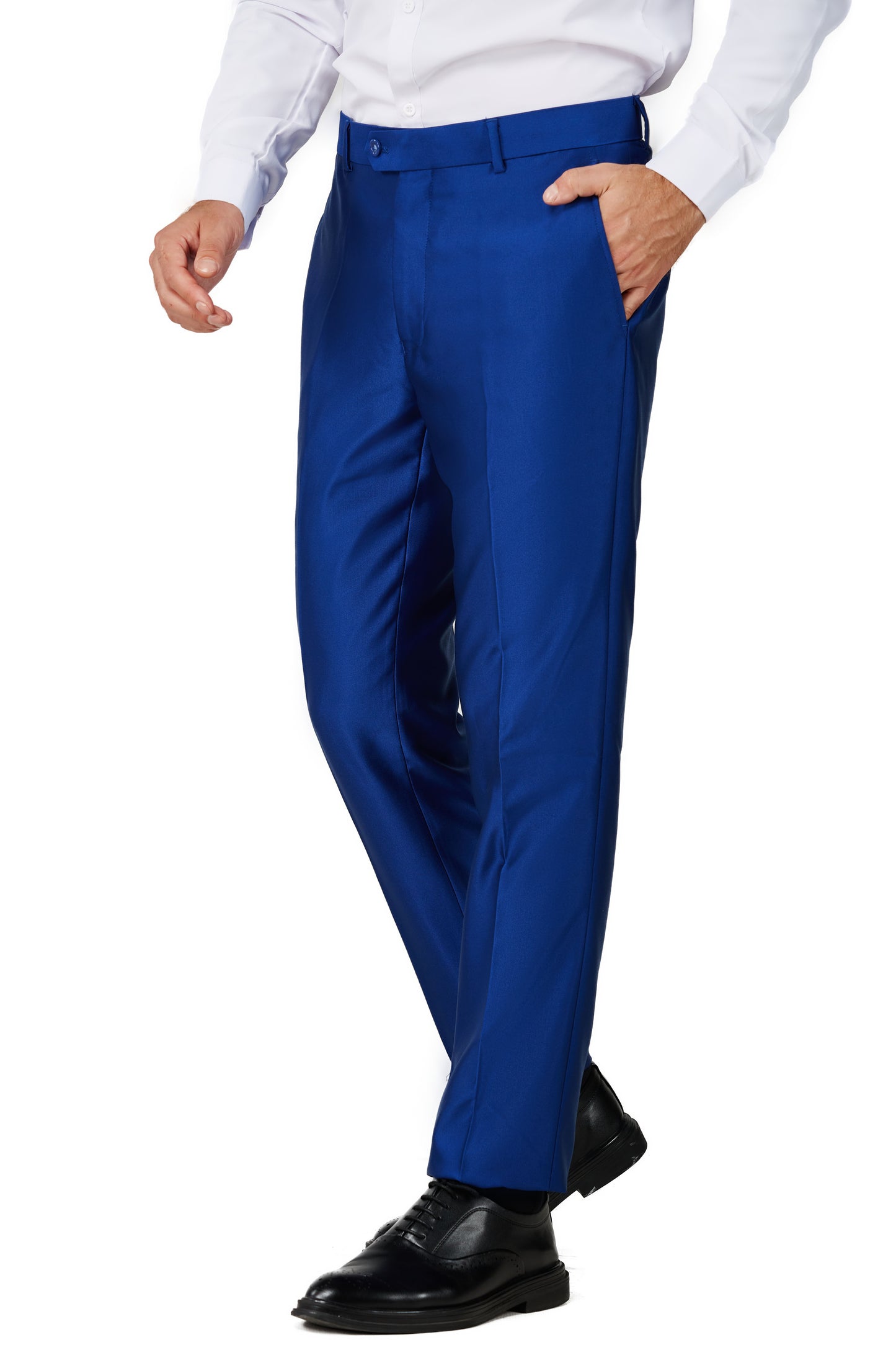 Slim Fit Dress Pants - Shiny Blue (970904)