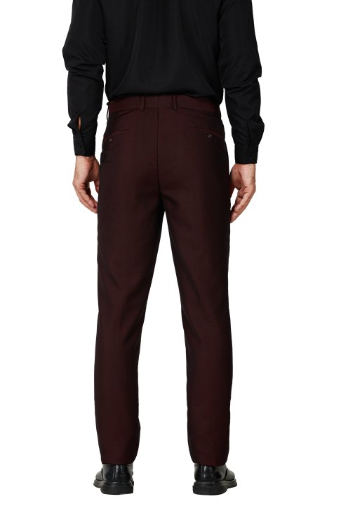 Slim Fit Dress Pants - Burgundy (264510)