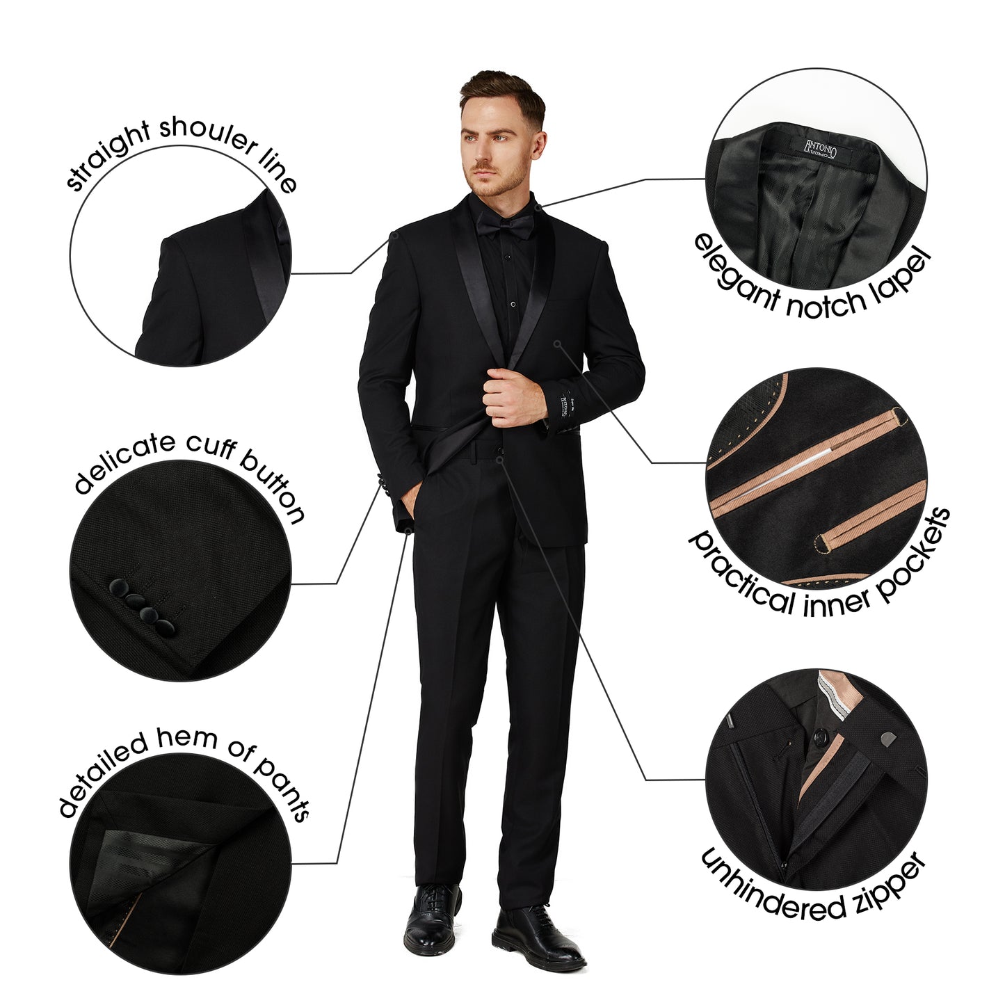 2 Piece Slim Fit Tuxedo - Black (2ST264501)