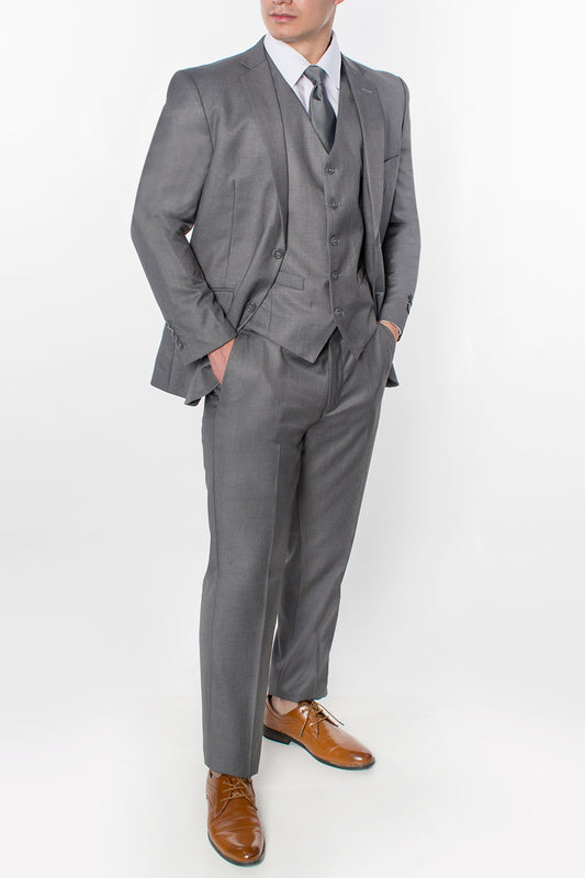 3 Piece Classic Fit Suits - Light Grey (874506R)