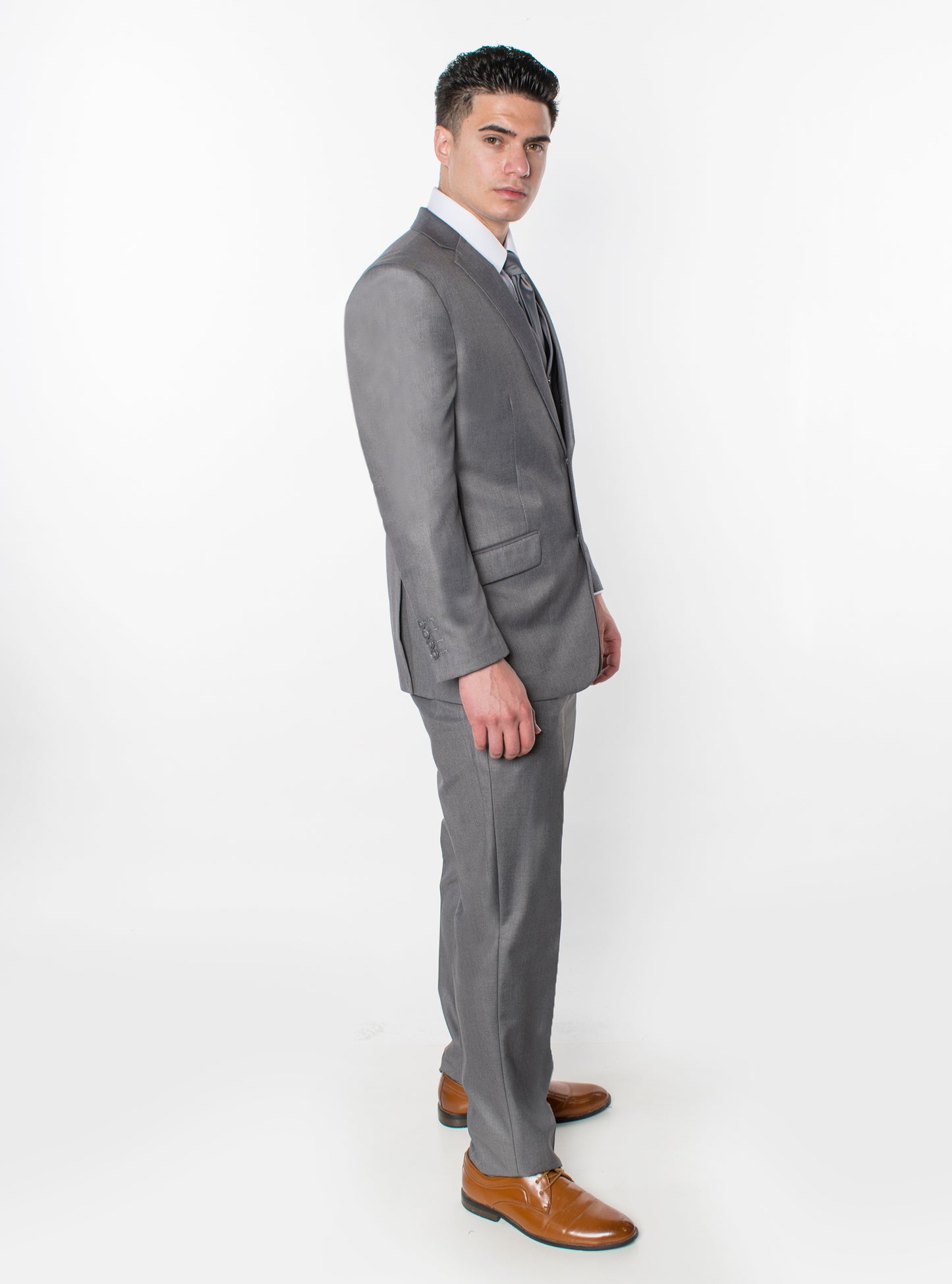 3 Piece Classic Fit Suits - Light Grey (874506R)