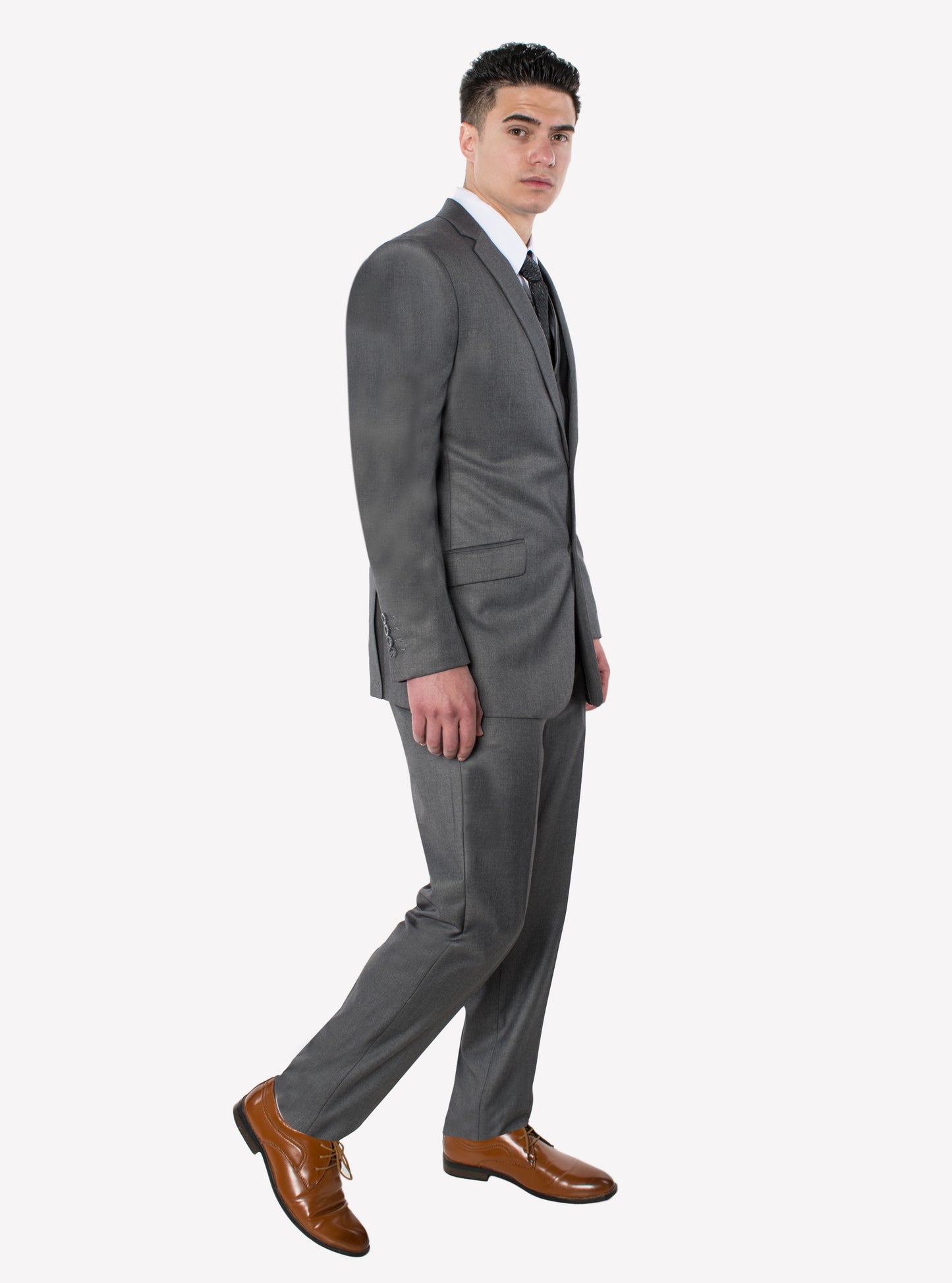 3 Piece Classic Fit Suits - True Grey (874513R)