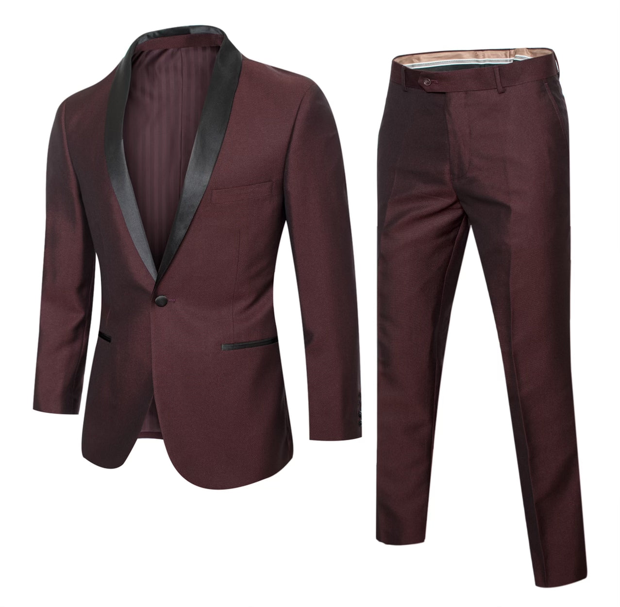 2 Piece Slim Fit Tuxedo - Burgundy (2ST264510)