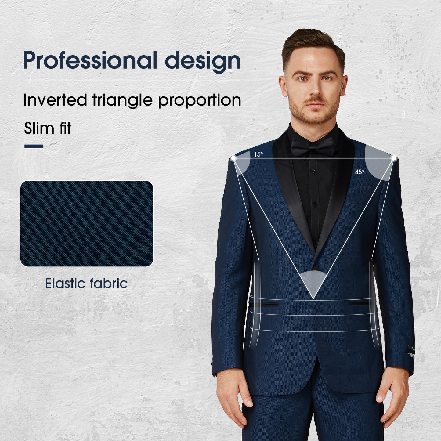 2 Piece Slim Fit Tuxedo - French Blue (2ST264504)