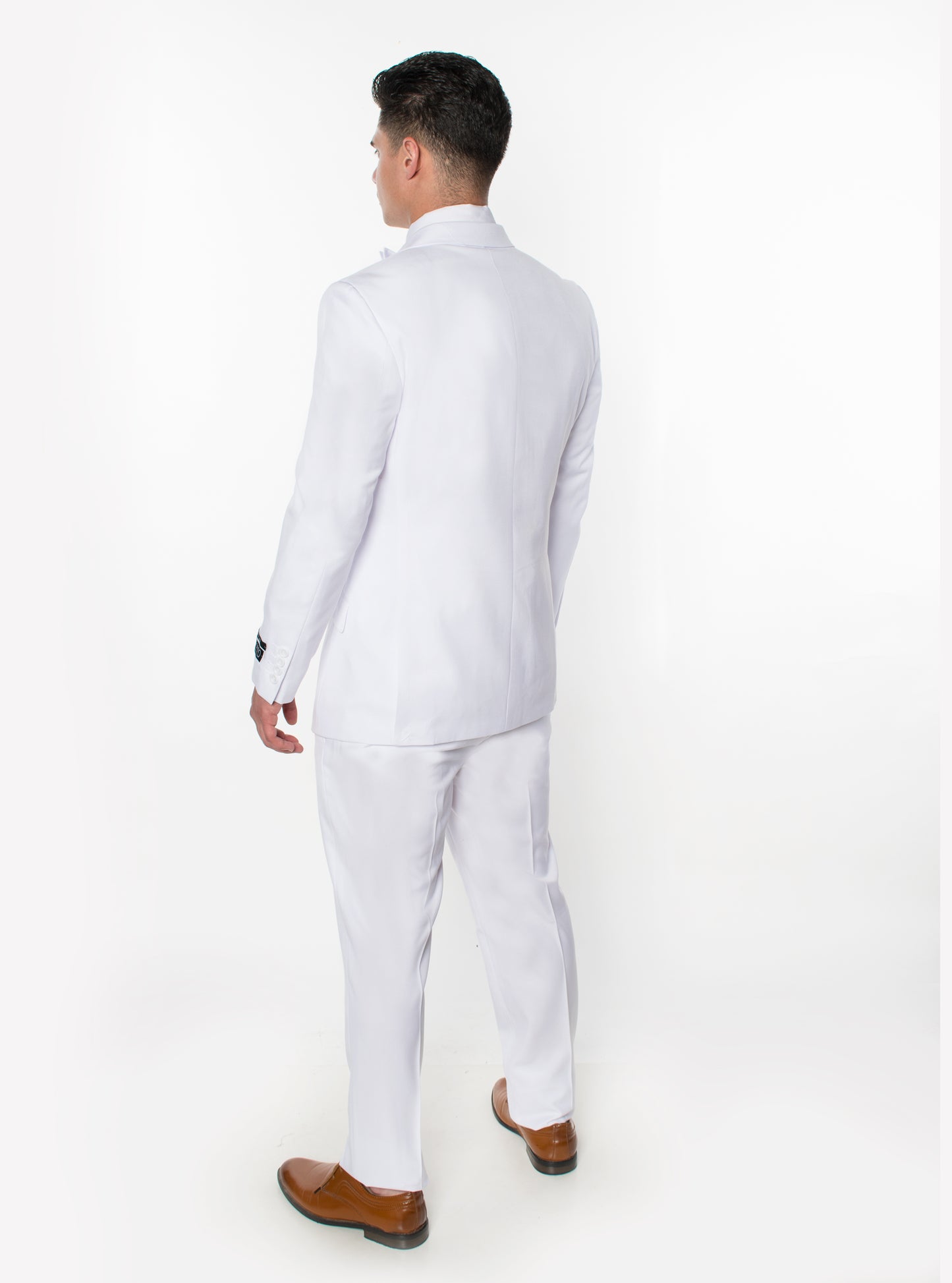 3 Piece Slim Fit Suit - White (874514S)