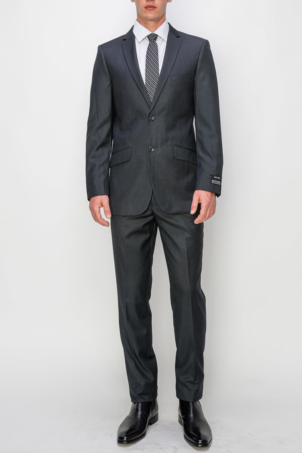 2 Piece Slim Fit Single Breasted Suits - Charcoal (2N874505)