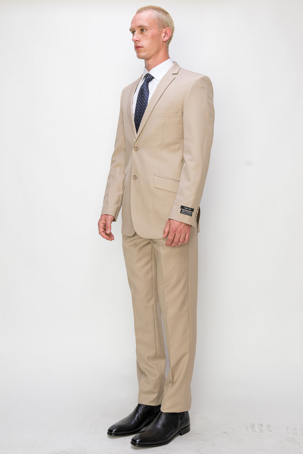 2 Piece Slim Fit Single Breasted Suits - Beige (2N874507)