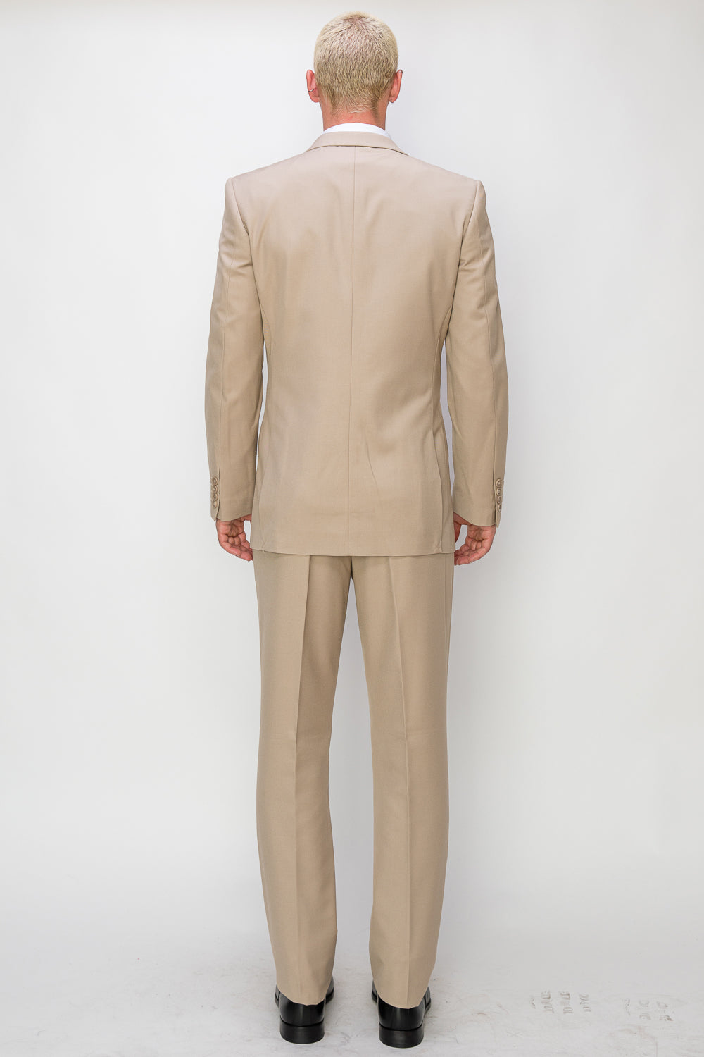 2 Piece Slim Fit Single Breasted Suits - Beige (2N874507)