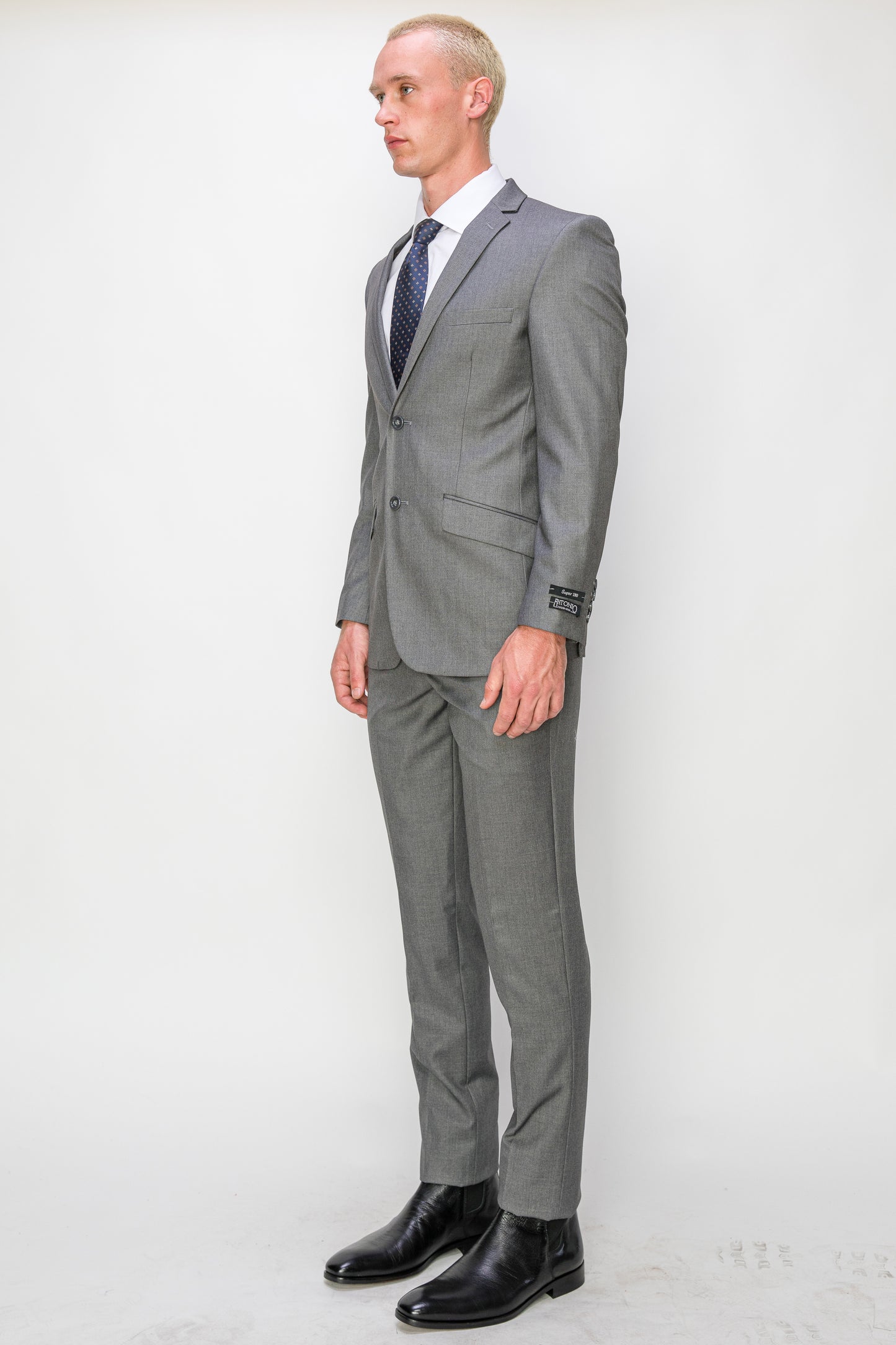 2 Piece Slim Fit Single Breasted Suits - True Grey (2N874513)