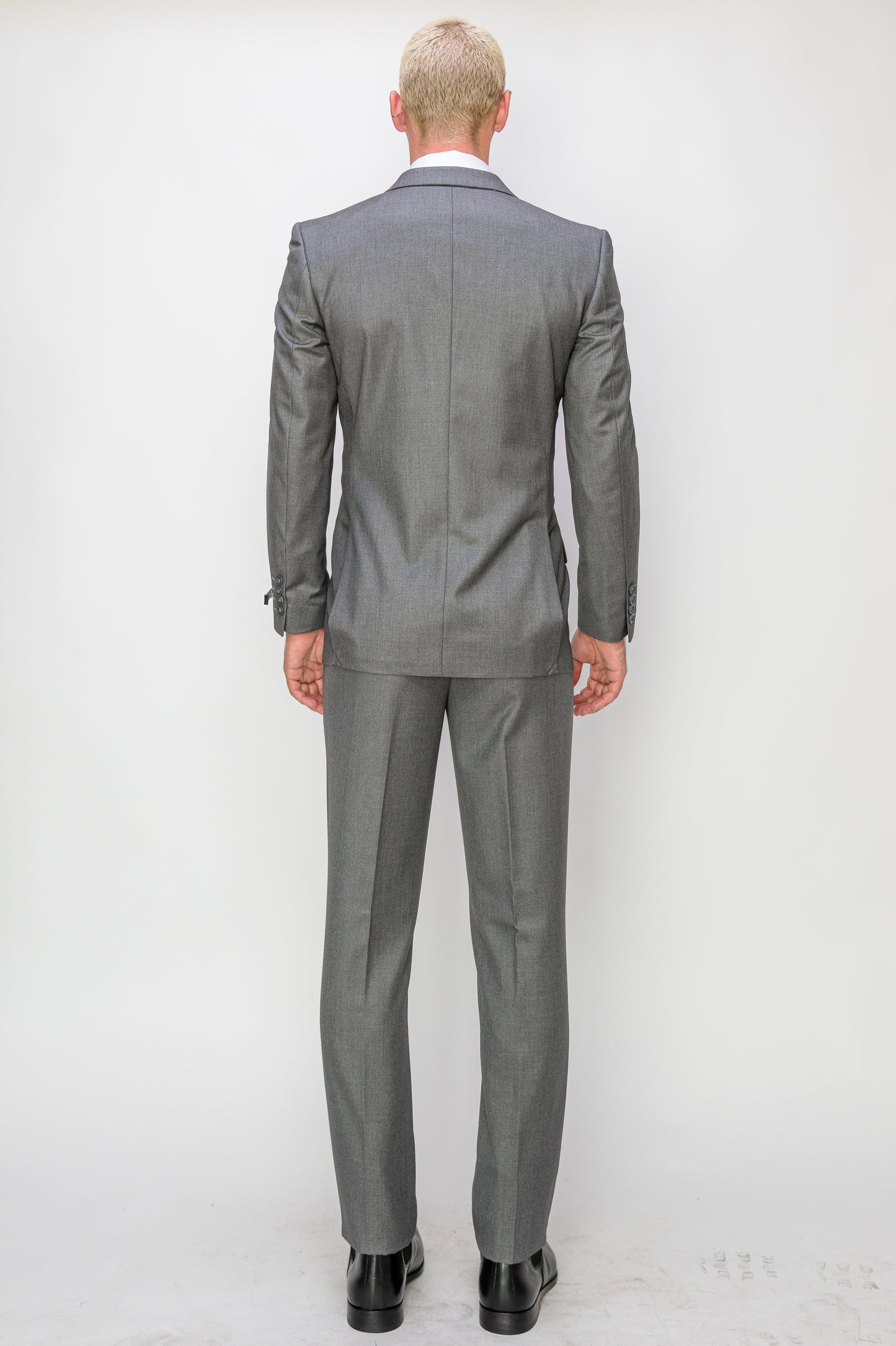 2 Piece Slim Fit Single Breasted Suits - True Grey (2N874513)