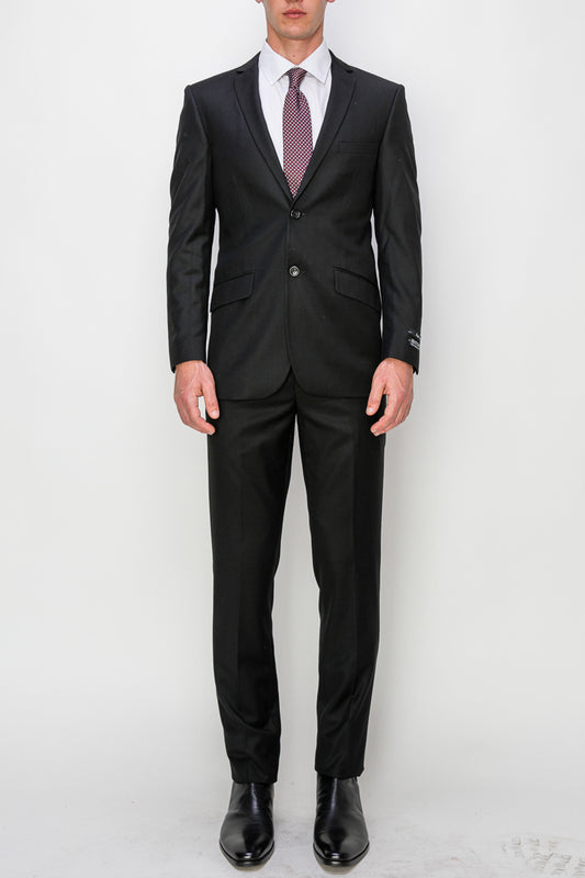 2 Piece Slim Fit Single Breasted Suits - Black (2N874501)