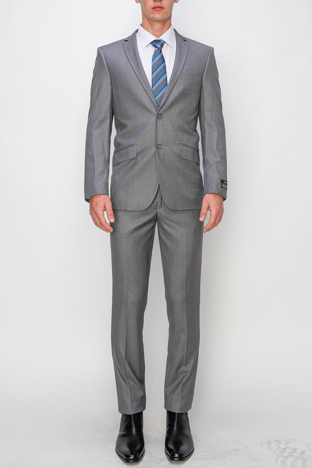 2 Piece Slim Fit Single Breasted Suits - Light Grey (2N874503)