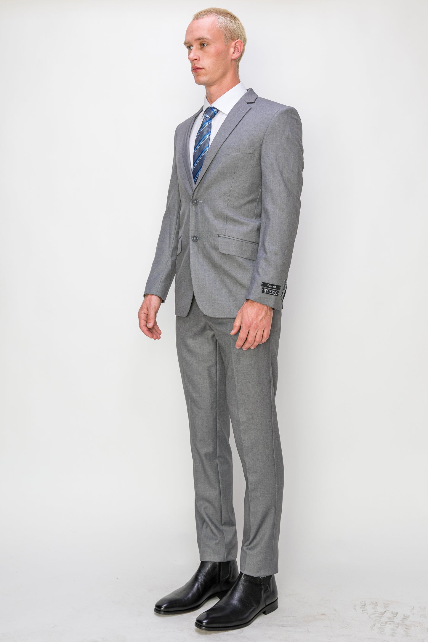 2 Piece Slim Fit Single Breasted Suits - Light Grey (2N874503)