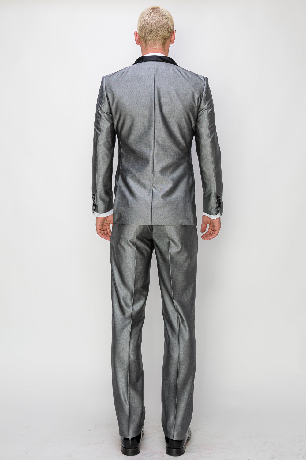 3 Piece Slim Fit Tuxedo - Shiny Grey (1188906)