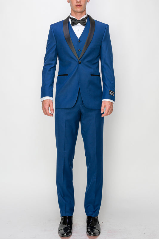 3 Piece Slim Fit Tuxedo - French Blue (1874504)