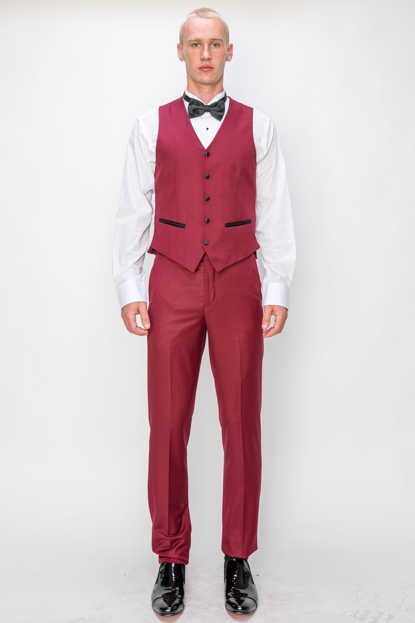 3 Piece Slim Fit Tuxedo - Burgundy (1874510)