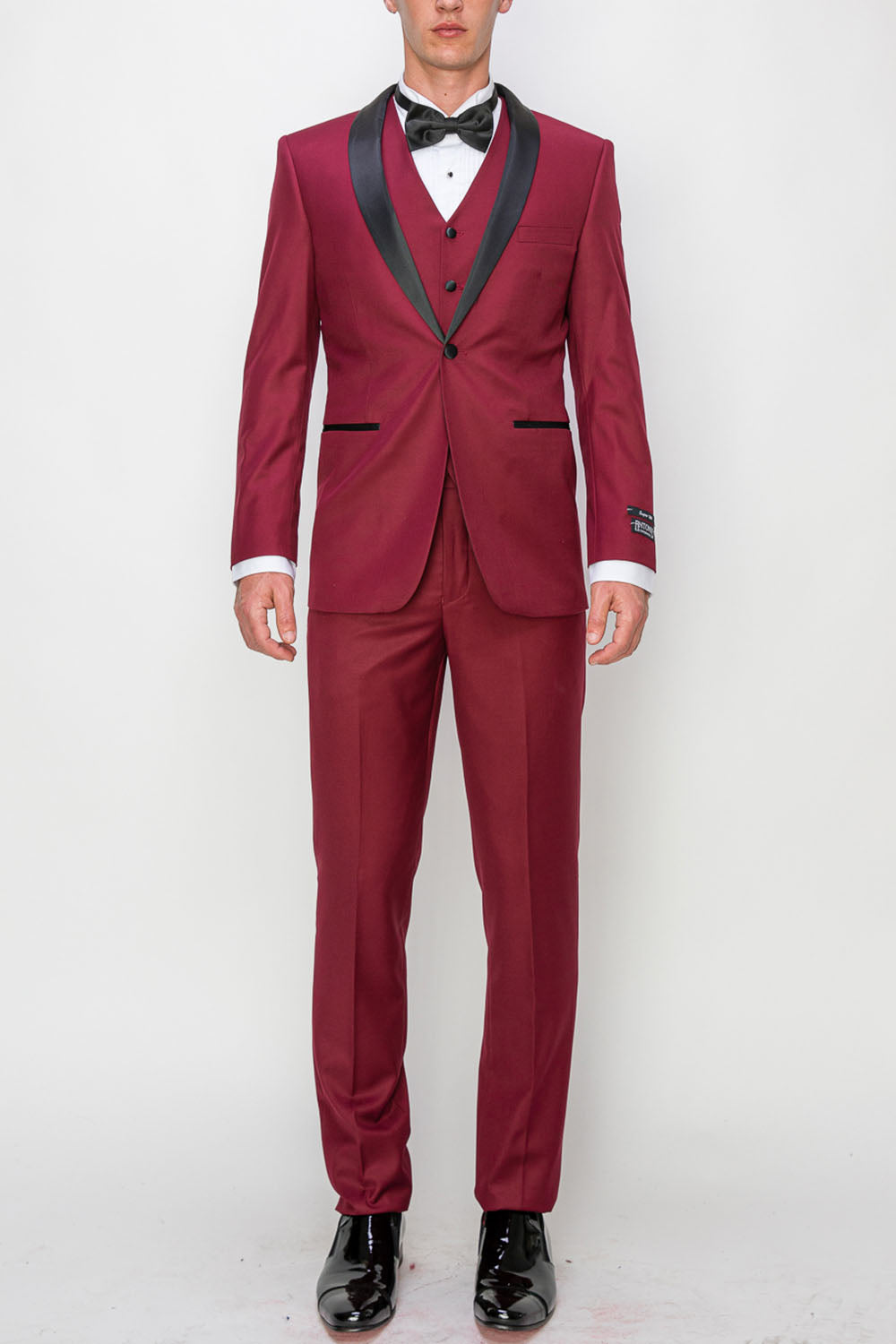 3 Piece Slim Fit Tuxedo - Burgundy (1874510)