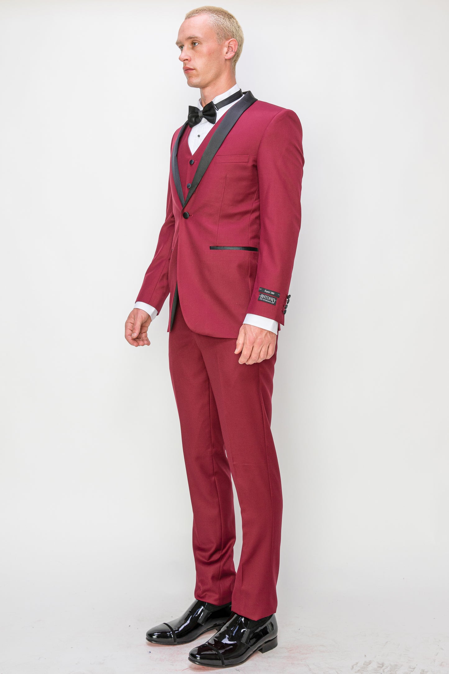 3 Piece Slim Fit Tuxedo - Burgundy (1874510)