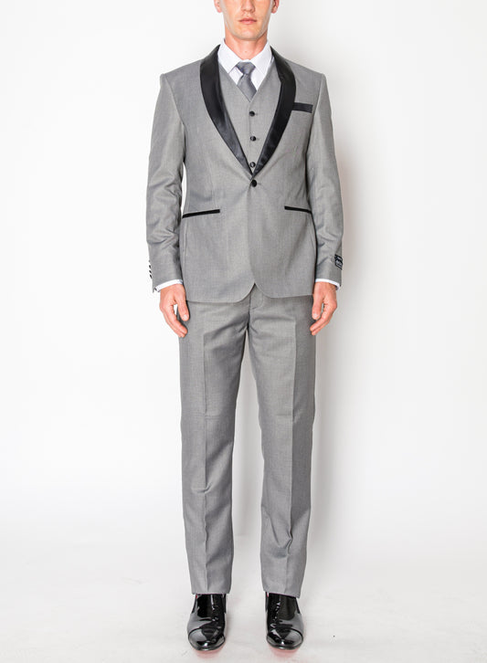 3 Piece Slim Fit Tuxedo - Grey (1874506)