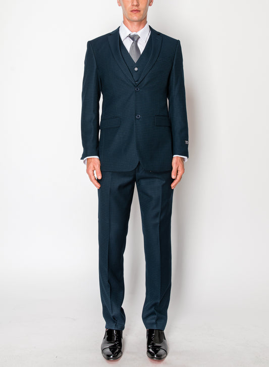 3 Piece Textured Suit (560811)