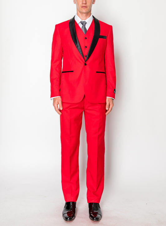 3 Piece Slim Fit Tuxedo - Red (1874508)