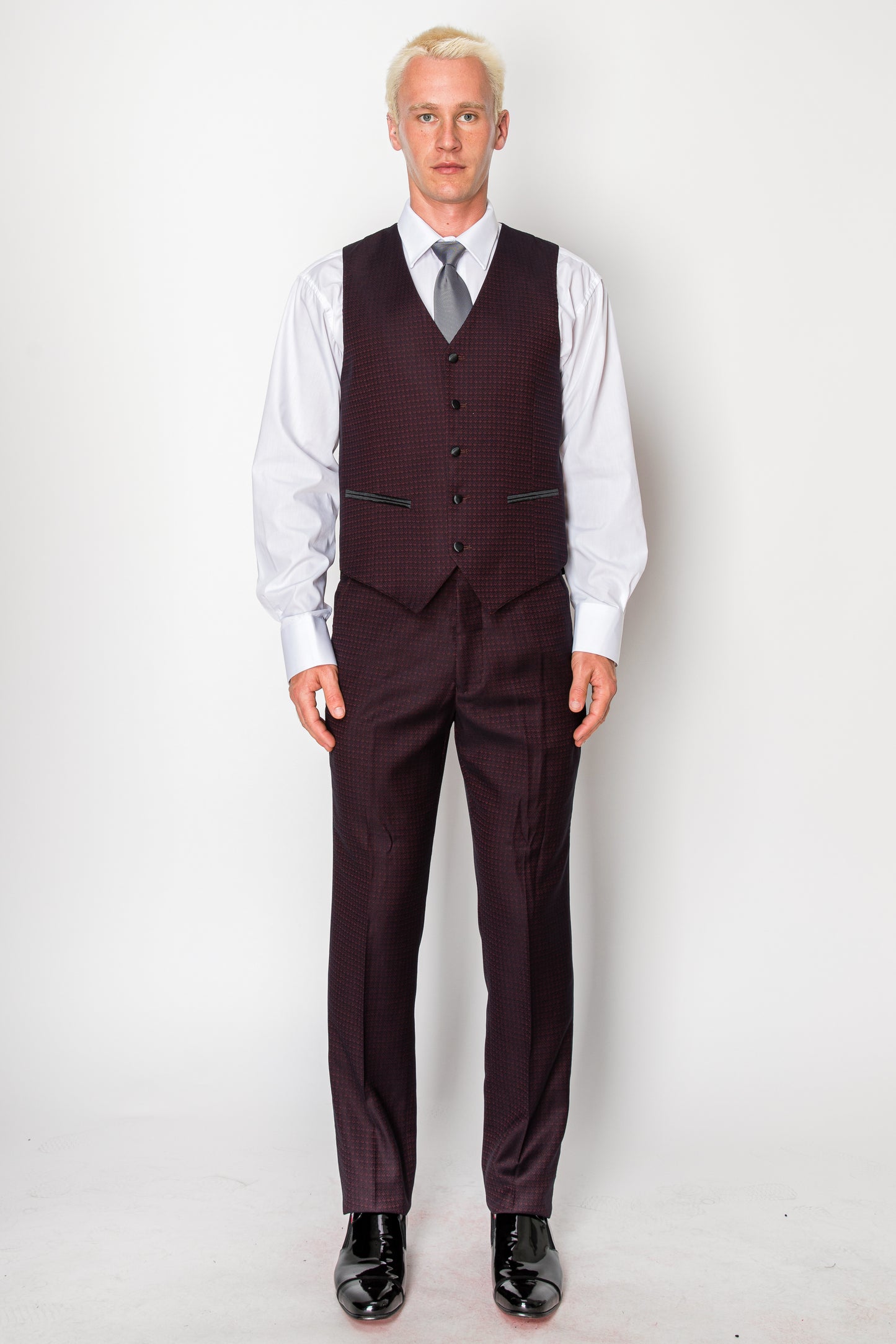 3 Piece Slim Fit Tuxedo - Burgundy (1560810)