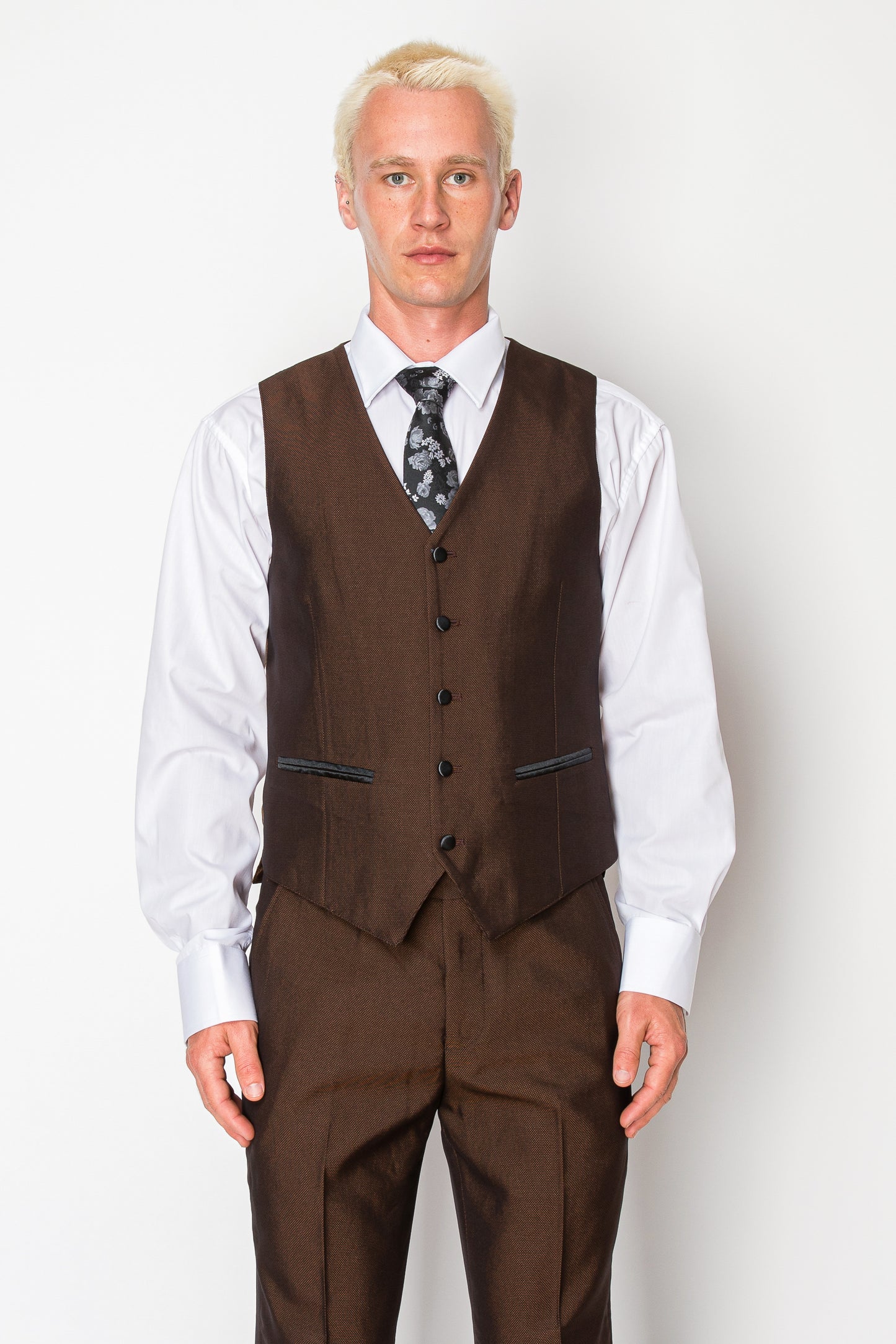 3 Piece Slim Fit Tuxedo - Shiny Brown (1264512)