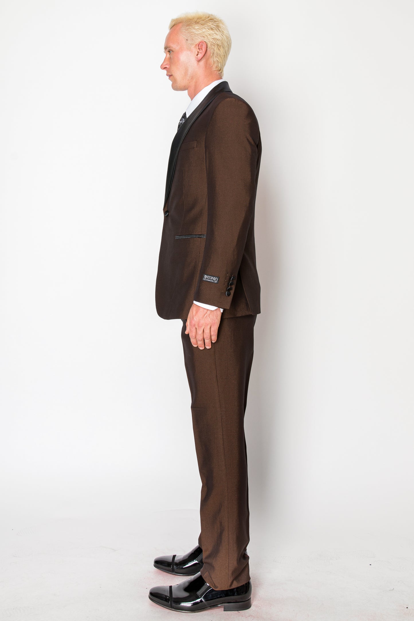 3 Piece Slim Fit Tuxedo - Shiny Brown (1264512)