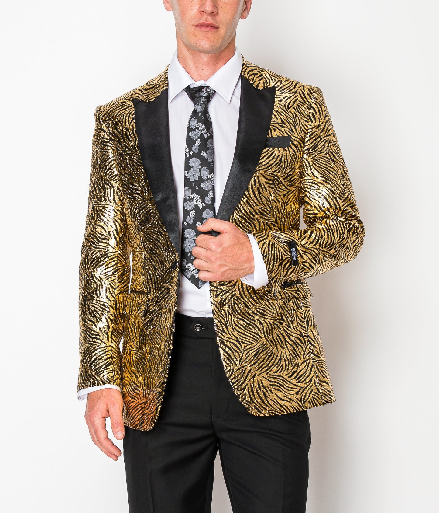 Shiny Gold Zebra Patterned Jacket (1158812)