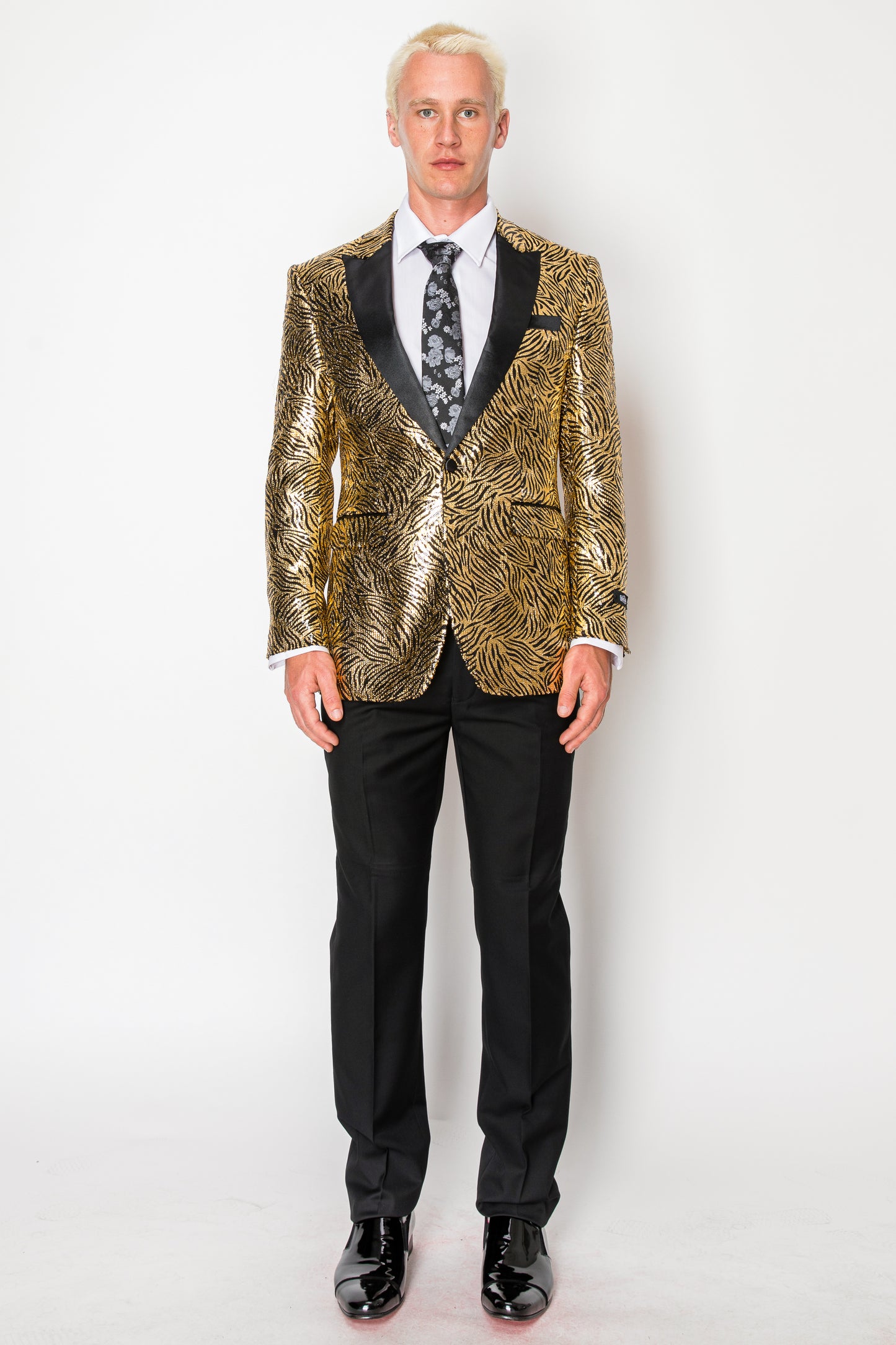 Shiny Gold Zebra Patterned Jacket (1158812)