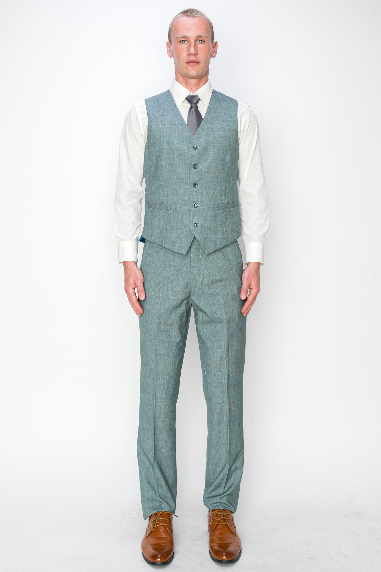 3 Piece Textured Suit (107111)