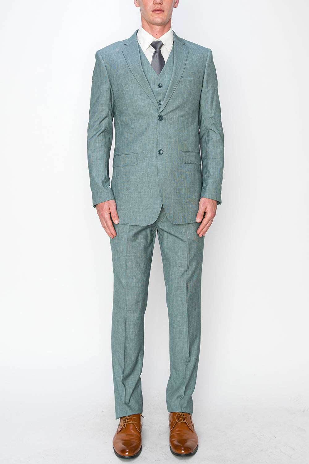 3 Piece Textured Suit (107111)