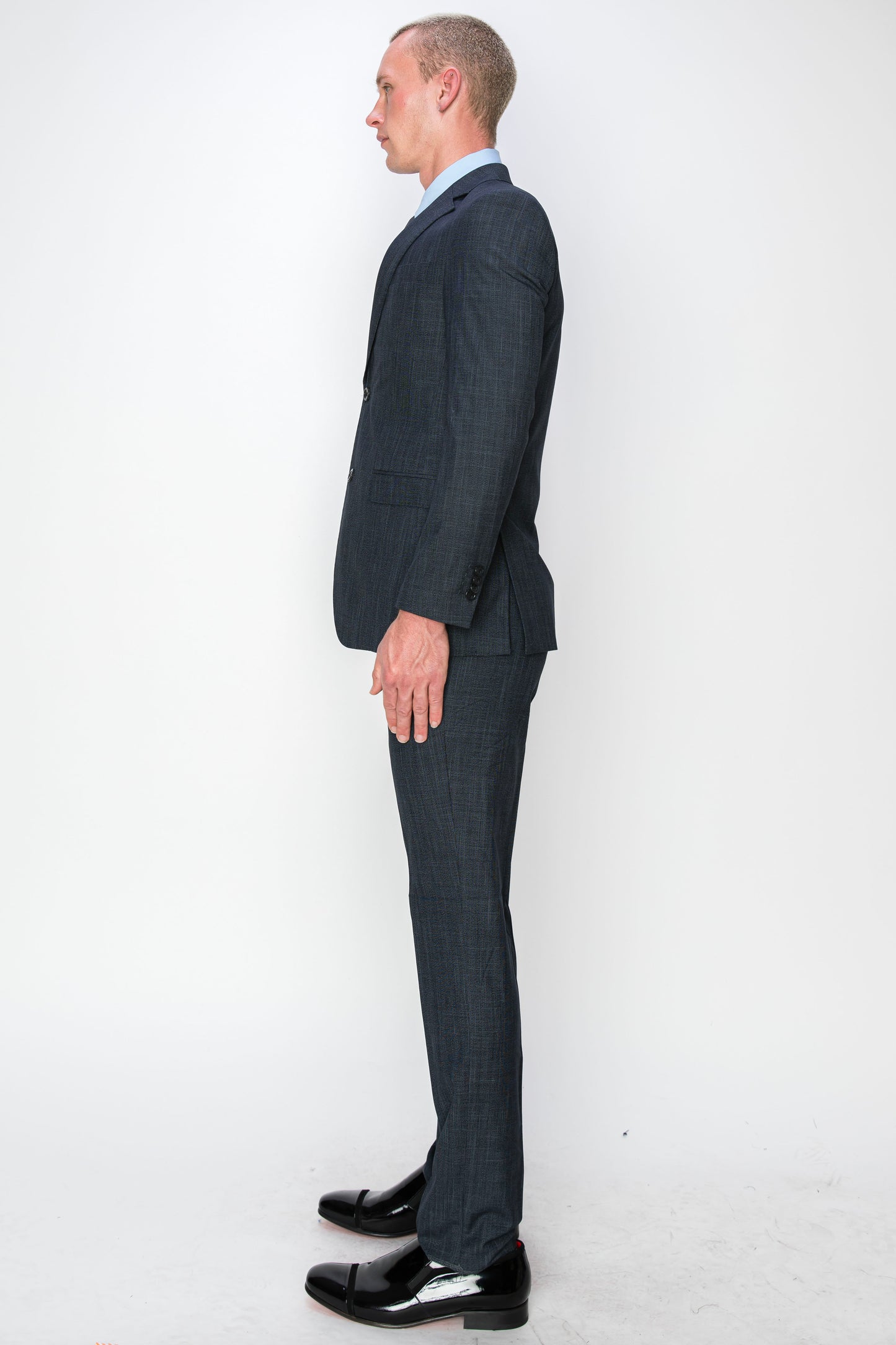 3 Piece Textured Suit - Grey (107605)