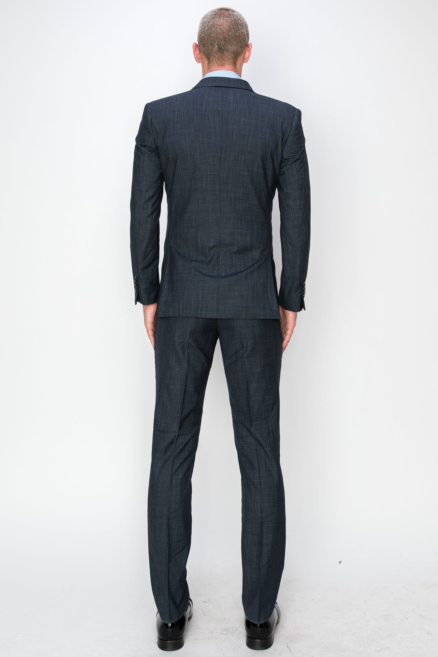 3 Piece Textured Suit - Grey (107605)