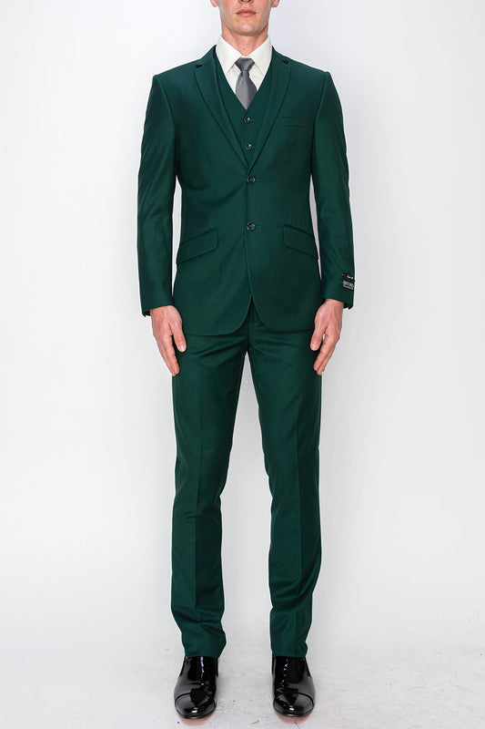 3 Piece Slim Fit Suit - Forest Green (874511S)