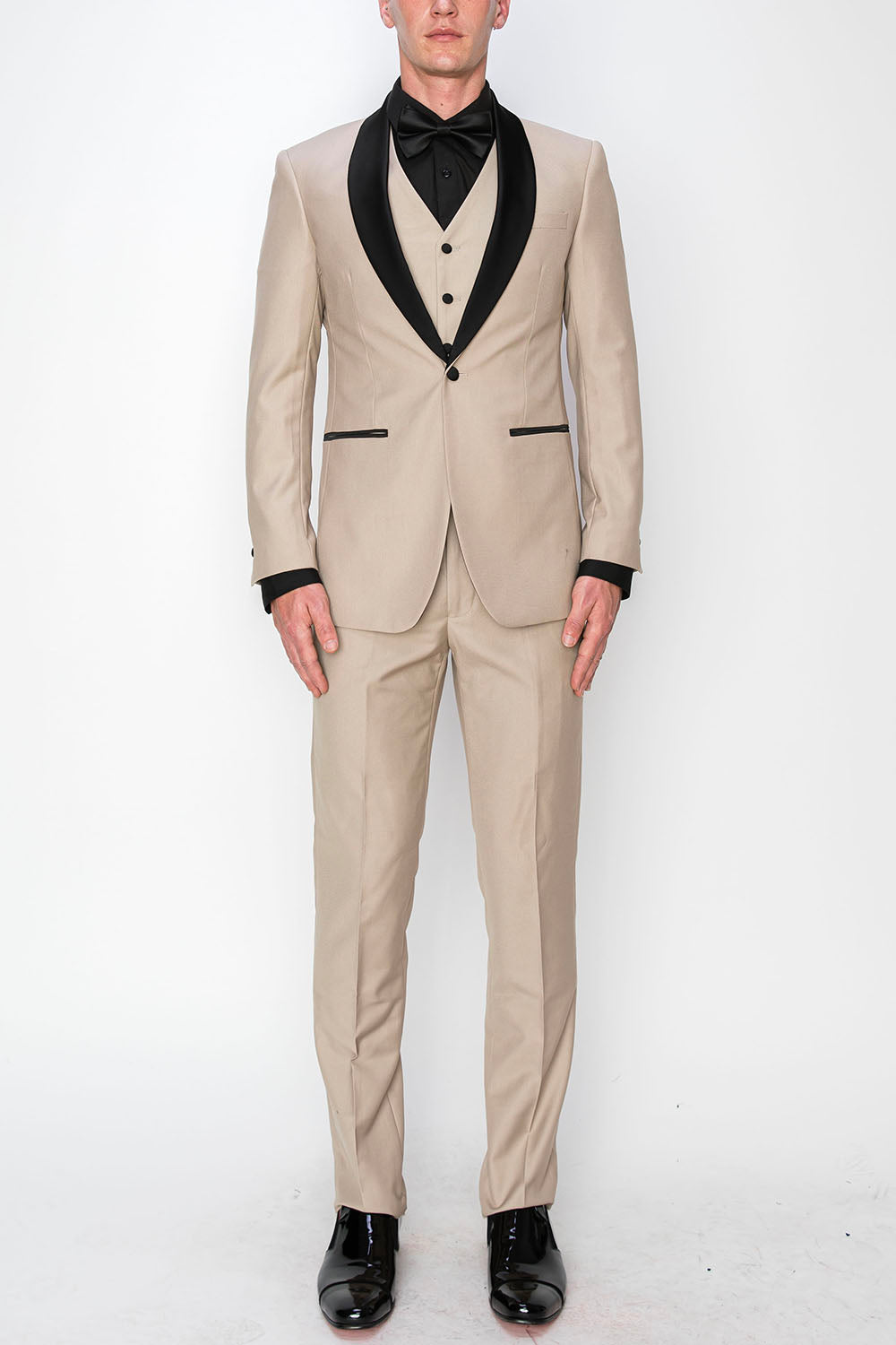 3 Piece Slim Fit Tuxedo - Beige (1874507)